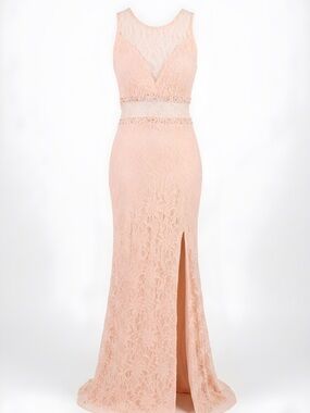 City Studio Blush Lace Prom/Cocktail Dress